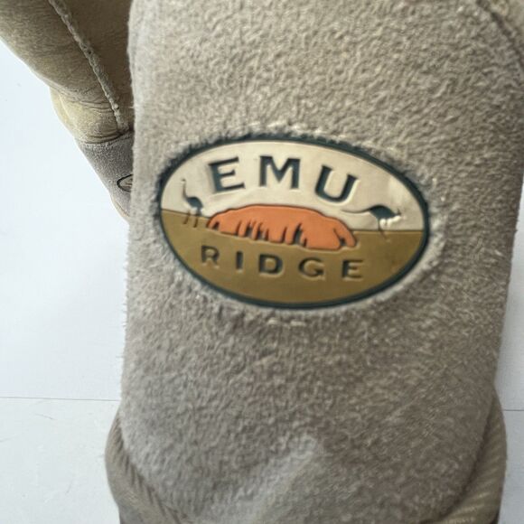 Emu Ridge Australia Suede Wool Lined Pull On Boots Mens Size 11 Women’s 12 - Picture 4 of 13